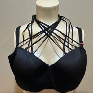 La Senza 38DDD Black Strappy Cage Bra NWT